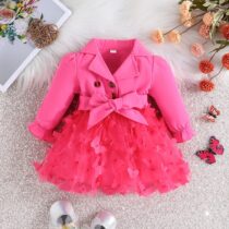 Pink Zig Zag + Petal Dress