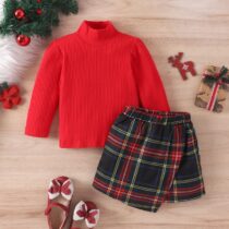 red-top-plaid-skirt