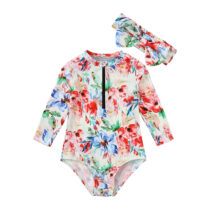 Petal Flora Romper With Hair Band Beach Wears For Baby girl And Toddler Girl