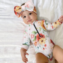 Petal Flora Romper With Hair Band Beach Wears For Baby girl And Toddler Girl