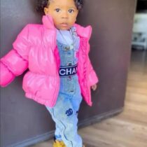 Pink Fluffy Puffer Jacket For Toddlers Girls And Boys