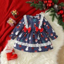 Baby Girl And Toddler Girl Two Bow Dress, Parties Wears, Xmas Wears