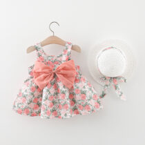 Baby Girl Rose Flowering Petal Flora Dress, Casual Wears1