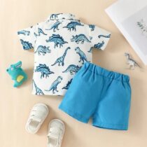 Dino shirt + blue short1