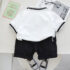 Toddler Boy And Baby Collar Neck Polo With Black Short Pant