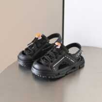 Toddler Unisex Black Laced Sandal