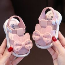 Toddler Girl And Baby Girl Butterfly Pink Sandal