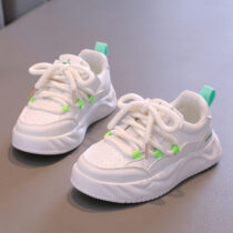 Toddlers Unisex Laced White Fashion Sneakers