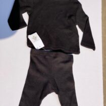 Baby Boy/ Baby Girl Knitted Black On Black 2pcs Available On Awoof Special Sales