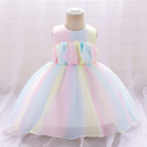 Toddler Girl And Baby Girl Colorful Dress