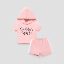 Toddlers Girl Daddy Girl Hooded With Short