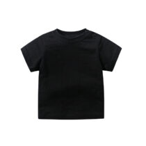 Unisex ToddlersBaby Black Round Neck Tee