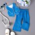 Baby Girl, Toddler Girl Blue Jacket With Palazzo Trouser, Casual Wears