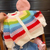 Toddlers Unisex Multicolor Sweat Top, Knitted Cardigans, Sweater