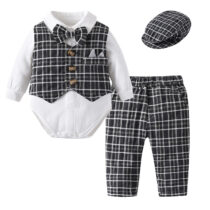 Baby Boy Stripe Waist Coat, Stripe Papa's cap And Stripe Trouser On Mid-Year Clearance Sales