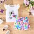 Baby Girl And Toddlers Girl Butterfly Top With Multicolour Short, 2pcs