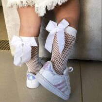 Baby Girl Bow Net Ankle White Socks
