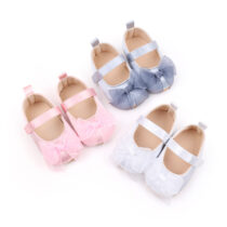 Baby Girl Ribbon Soft Sole Shoes, Pre Walker Shoes