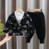 Toddler Boy Teddy Bear Jacket With Inner Tee Shirt And Black Joggers