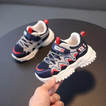 Unisex Toddlers Fashion Navy LacedStrap Sneakers