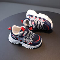 Unisex Toddlers Fashion Navy LacedStrap Sneakers