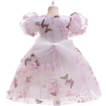 Toddler Girls Flora Tulle Princess Dress, Butterfly Flowering Dress, Party Dress (1)