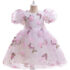 Toddler Girls Flora Tulle Princess Dress, Butterfly Flowering Dress, Party Dress