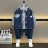 Toddlers Boy Striped Denim 3pcs