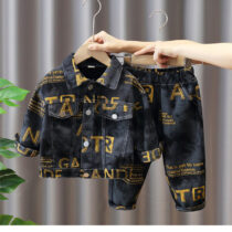 Toddler Boy Denim On Denim Jacket 2pcs (1)