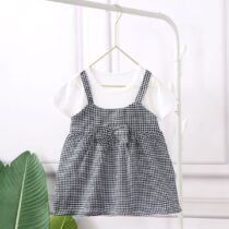 Toddler Girl Non-detachable Plaid Dress