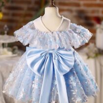 Toddlers Girl Luxury Flowering Ball Gown, Princess Dress (2)