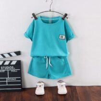 Toddlers Unisex Pattern Short Sleeve Tee-Shirt And Short 2pcs
