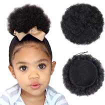 Baby Girl Afro Puff Ponytail Wigs