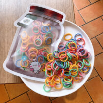 Baby Gril Black Hair Rubber