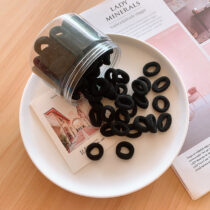 Baby Gril Black Hair Rubber