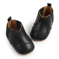 Baby Unisex Soft Sole Black ankle Boots