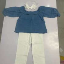 Toddler Girl Crop Top With White Hair Band And White Trouser 3pcs On Black Friday Sales