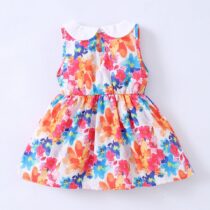 Baby And Toddler Girl Flowering Sleeveless Dress (1)