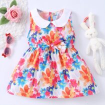 Baby And Toddler Girl Flowering Sleeveless Dress (2)