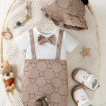 Baby Boy Gentleman Romper With Cap