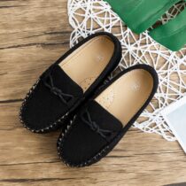 Toddler Boys Black Suede Loafers Boy's Shoe