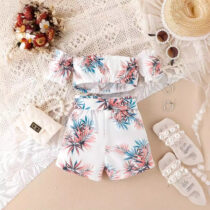 Toddler Girl Crop Top Vintage 2pcs (2)