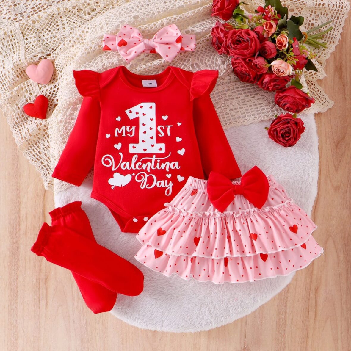 Baby And Toddler Girl My First Valentine Day Outfits