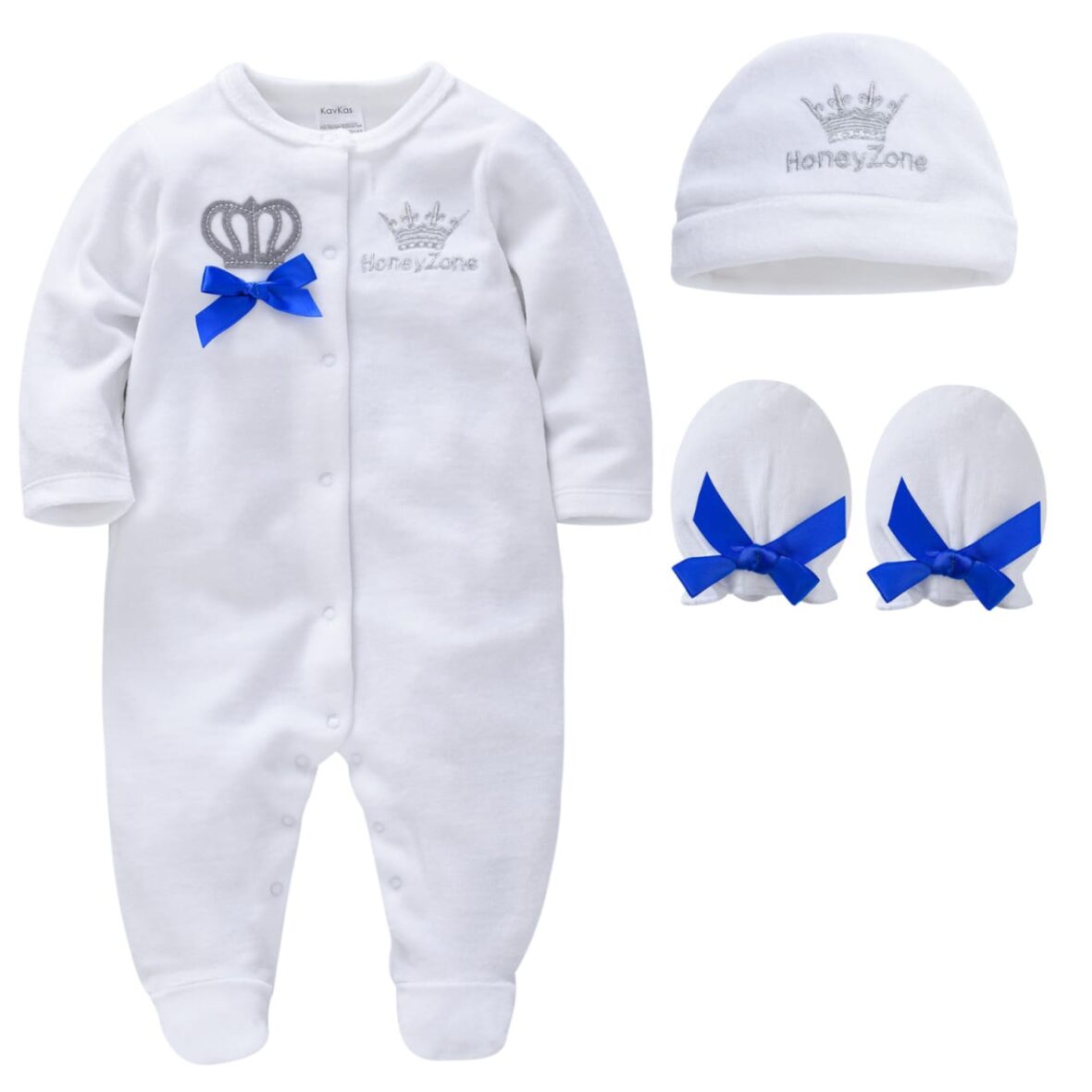 Newborn Baby Unisex Sleeve suits With Cap And Hand Mitts