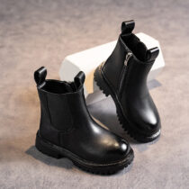 Toddler Unisex Side Zip Leather Boots