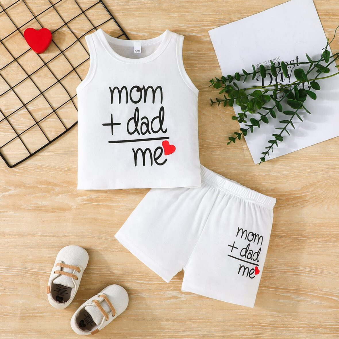 Baby Boy And Toddler Boy Mom Plus Dad Equals Me 2pcs