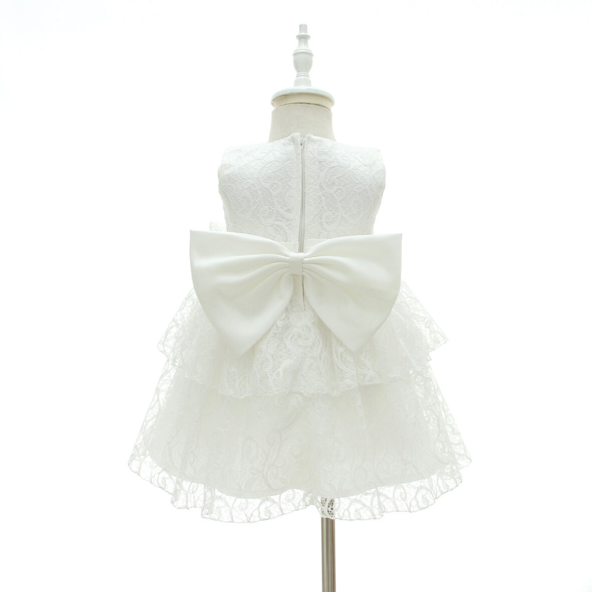 Baby Girl Lace Step Dress With Bow (2)