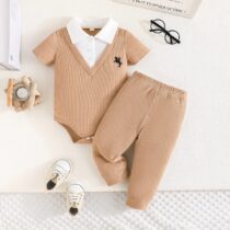 Baby White Collar Brown 2Pcs