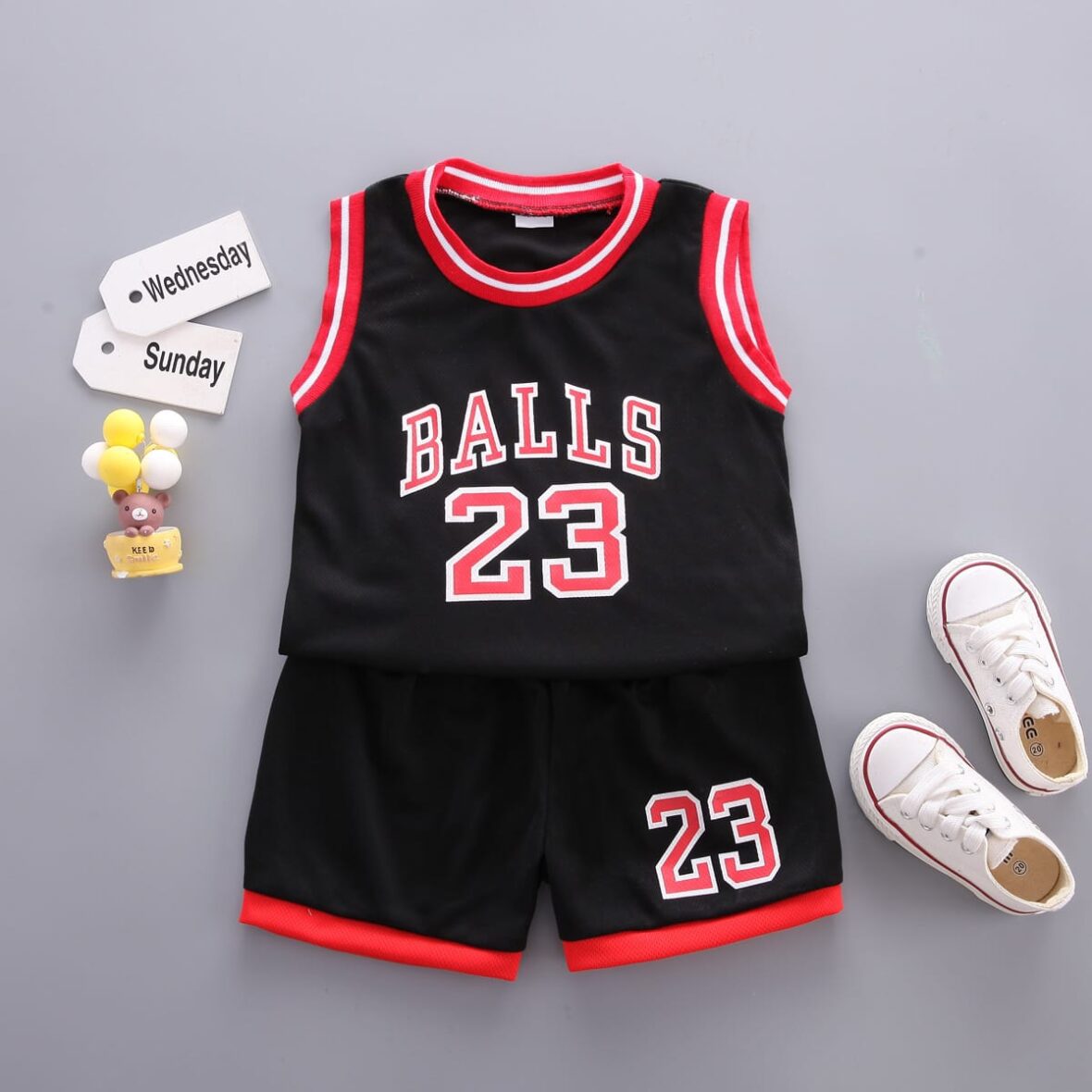 Toddler Unisex Balls 23 Jersey Red/Black