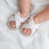 Baby Unisex White Cross Soft Sole Sandals